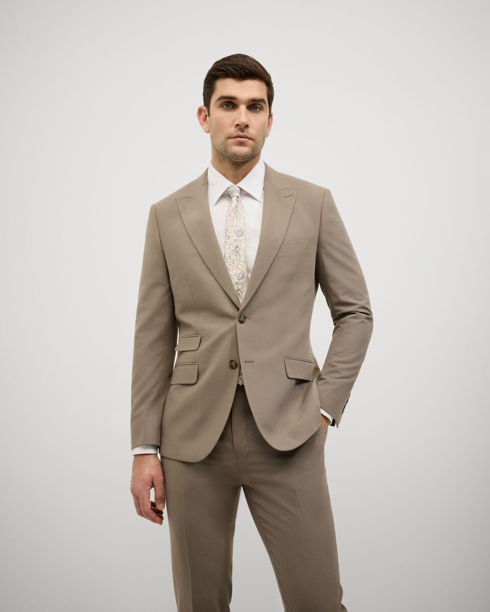 Single Breasted Tailored Jacket, Mushroom, hi-res